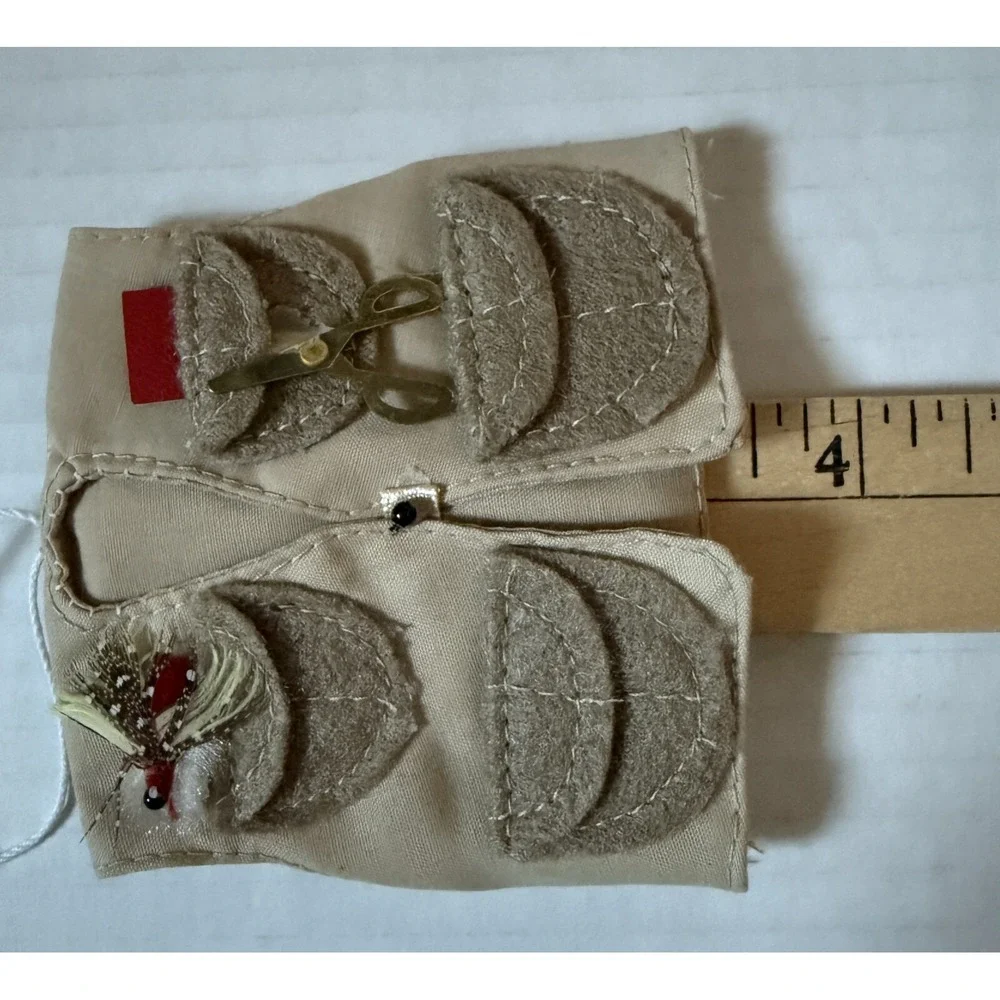 Fly Fishing Vest &‎ Hat - Christmas Ornaments - Lot of 2